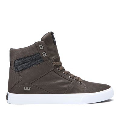 Supra High Tops Aluminum Women's Shoes Dark Grey | AU239386