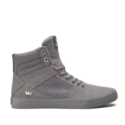 Supra High Tops Aluminum Women's Shoes Grey | AU897097