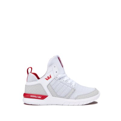 Supra High Tops Method Kids' Shoes White / Grey / Red | AU522611