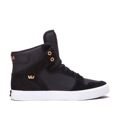 Supra High Tops Vaider Men's Shoes Black / Copper / White | AU642128