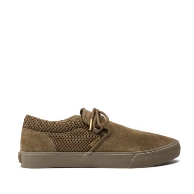 Supra Low Tops Cuba Men's Shoes Olive / Gold | AU439121