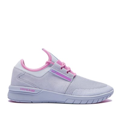 Supra Low Tops Flow Run Women's Shoes Grey / Pink | AU102838