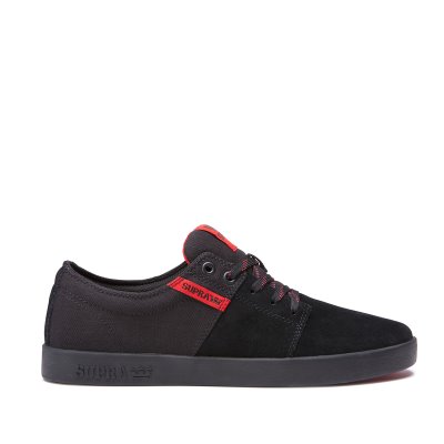 Supra Low Tops Stacks II Women's Shoes Black / Red | AU899957