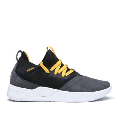 Supra Low Tops Titanium Women's Shoes Grey / Yellow | AU972887