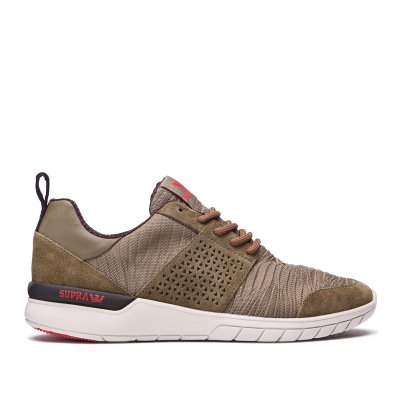 Supra Scissor Men's Running Shoes Olive / Red | AU007138