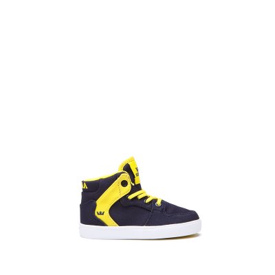 Supra Vaider Kids' Sneakers Navy / Yellow / White | AU476504